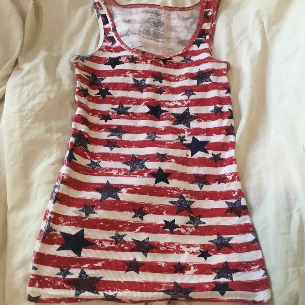 FADED GLORY Stars & Stripes Tank Top